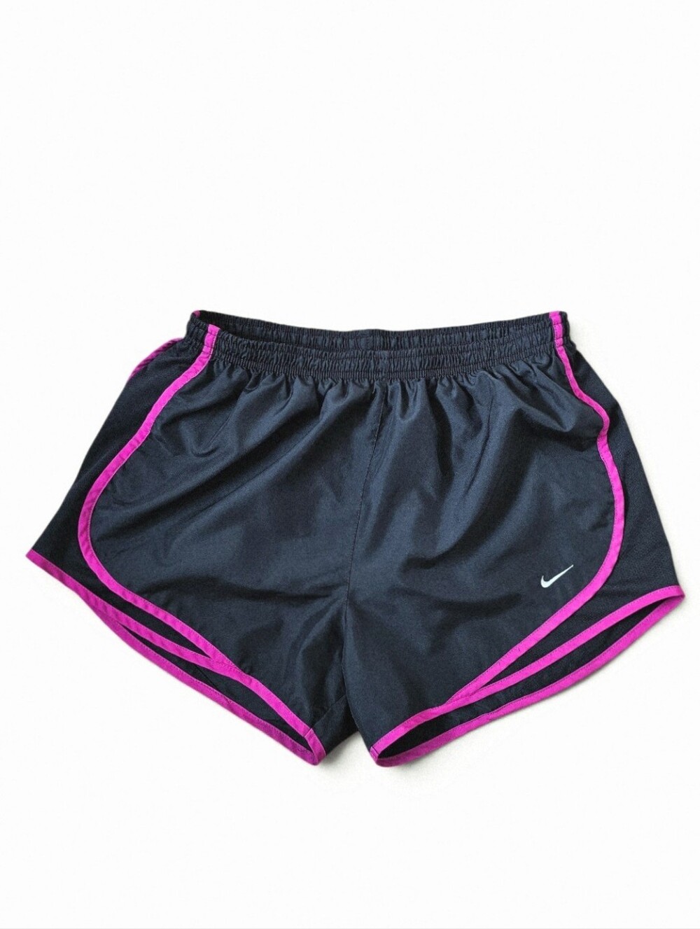 Nike Dri-FIT Y2K Athletic Women's Running Shorts Black Pink Trim, Size M